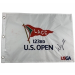 Wyndham Clark Signed 2023 US Open Los Angeles Country Club Pin Flag JSA ALOA
