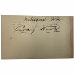 Craig Wood Signed 1931 Government Post Card (GPC)- 1941 Masters Champ JSA ALOA