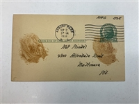 Craig Wood Signed 1931 Government Post Card (GPC)- 1941 Masters Champ JSA ALOA
