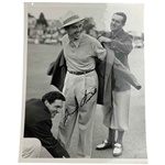 Sam Snead Signed 1949 Masters Slipping on Green Jacket for First Time Orignal Photo JSA ALOA