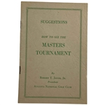 1949 Masters Tournament Spectator Guide - Scarce First Ever Issued - Sam Snead Winner
