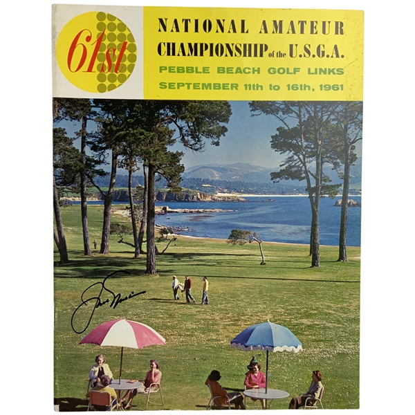 Jack Nicklaus Signed 1961 US Amateur Championship Official Program Pebble Beach - 2nd Major Win JSA ALOA