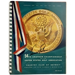Arnold Palmer Twice Signed 1954 USGA Amateur Championship Program JSA ALOA