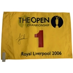 Tiger Woods Signed 2006 Open Championship at Royal Liverpool Tournament Flown Used Hole 1 Flag JSA #YY48961