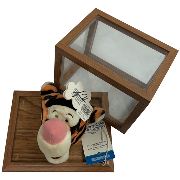 Tiger Woods Signed Disney Tigger Plush Golf Club Head Cover with 1997 Disney Oldsmobile Golf Classic Ticket and Display Case JSA ALOA
