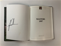 Tiger Woods Signed 1997 Masters Tournament Hardbound Annual JSA ALOA