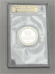 US 1997 Franklin Mint Tiger Woods Masters Sterling .925 Silver Medal #42 BGS 10