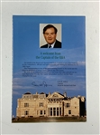 Tiger Woods Signed 1995 Open Championship at St. Andrews Program Page - Open Debut! JSA ALOA
