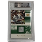 2002 Upper Deck Authentic Golf Glove Tiger Woods Memorabilia Card TW-G BGS 9 Mint