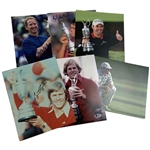 Lot of 6 Signed Professional Golf Photographs Featuring Open Championship Winners Beckett, JSA & JSA ALOA