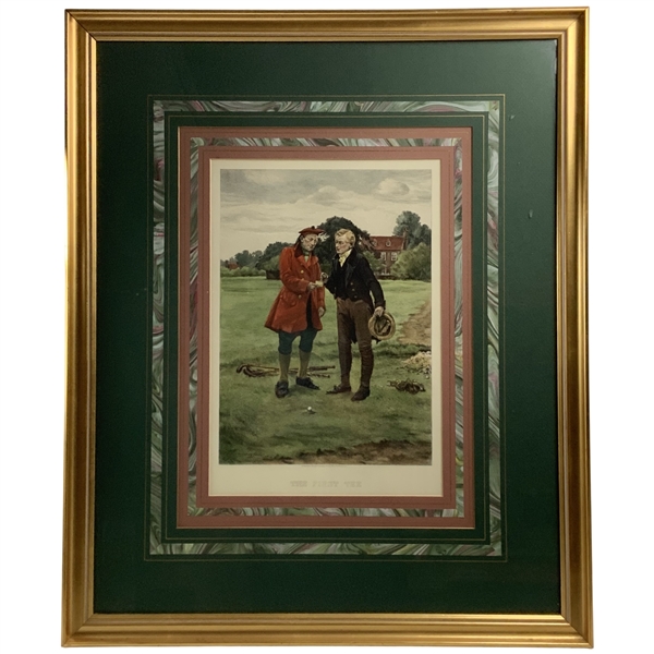 Walter Dendy Sadler The First Tee Framed Historical Golf Print