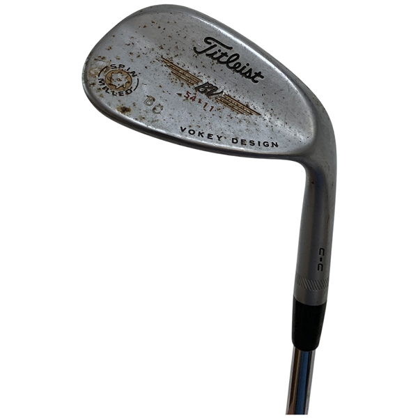 Bobby Clampetts Personal Used Titleist Vokey Design Spin Milled 54-11 B.C. Stamped Wedge 