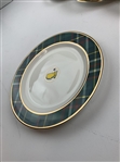 A Set of Four Masters Home Collection Tartan Pattern Porcelain Cocktail Plates