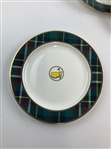 A Set of Four Masters Home Collection Tartan Pattern Porcelain Cocktail Plates