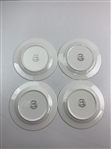 A Set of Four Masters Home Collection Tartan Pattern Porcelain Cocktail Plates