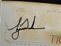 Tiger Woods Signed Tiger Slam Canvas Inscribed w/ 'Tiger Slam' LTD ED #44/50 UDA COA