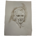 Original Deacon Palmer Portrait Charcoal & Chalk Sketch by Artist Donald Pottratz