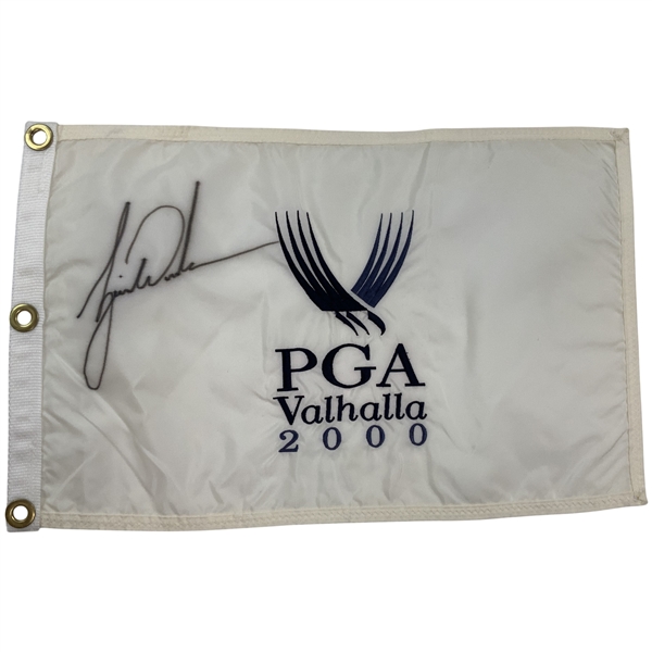 Tiger Woods Signed 2000 PGA Championship at Valhalla Flag JSA ALOA