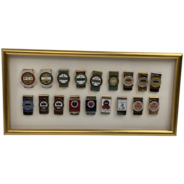 Collection of Nineteen PGA Club Professional Championship Contestant Money Clips 1969-1988