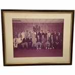 Vintage Framed 1974 PGA Champions Dinner Group Photograph with Handwritten Identification Key