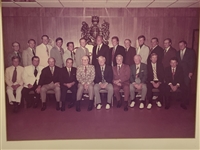Vintage Framed 1974 PGA Champions Dinner Group Photograph with Handwritten Identification Key