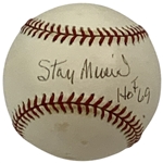 Stan Musial Signed Official Major League Baseball with HOF 69 Inscription JSA ALOA