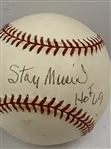 Stan Musial Signed Official Major League Baseball with HOF 69 Inscription JSA ALOA