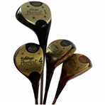 A Set of Four Palmer Peerless Chattanooga Densi-tized Wood Golf Clubs