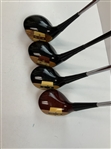 A Set of Four Palmer Peerless Chattanooga Densi-tized Wood Golf Clubs