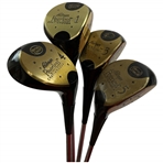Set of Four Arnold Palmer Peerless Chattanooga Persimmon Woods