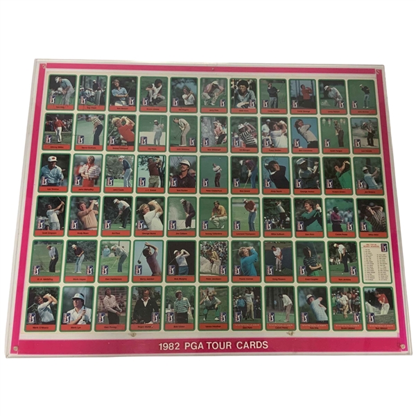 Multi Signed 1982 Donruss PGA Tour Golf Trading Card Uncut Sheet JSA ALOA