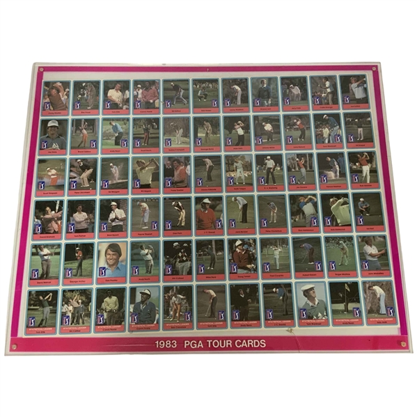 1983 Miller Press PGA Tour Uncut Card Sheet - Payne Stewart Rookie