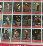 1983 Miller Press PGA Tour Uncut Card Sheet - Payne Stewart Rookie