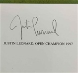 Justin Leonard Signed Graeme W. Baxter Limited Edition Golf Print 18th Hole Royal Troon JSA ALOA