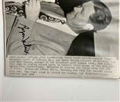Byron Nelson Signed 1946 Kansas City Invitational Original Associated Press Wirephoto JSA ALOA