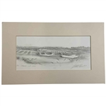 Original Artist Graeme Baxter 2001 UBS Warburg Cup The Ocean Club 16th Hole Pencil Drawing
