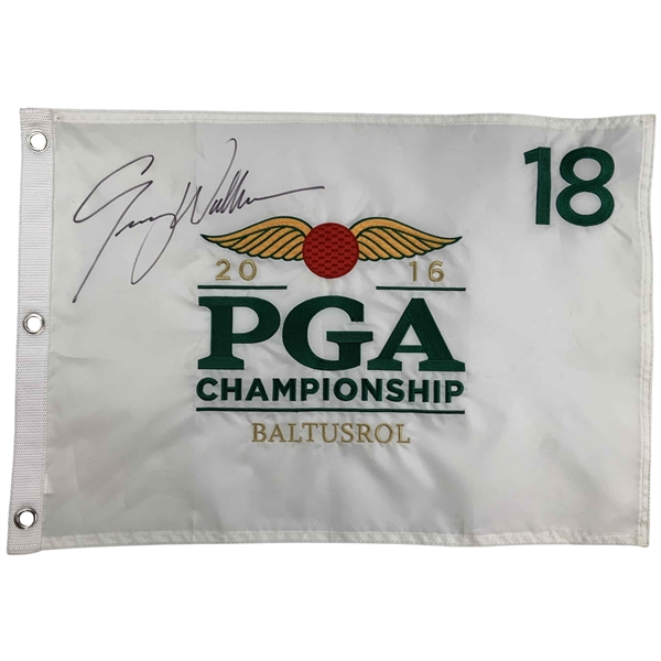 Jimmy Walker Signed 2016 PGA Championship at Baltusrol Flag JSA ALOA