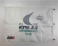 Jordan Spieth Signed 2015 U.S. Open Chambers Bay Pin Flag - Full Name Sig PSA DNA