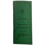 Jack Nicklaus Signed Records of the Masters Tournament 1934-1989 Booklet JSA ALOA