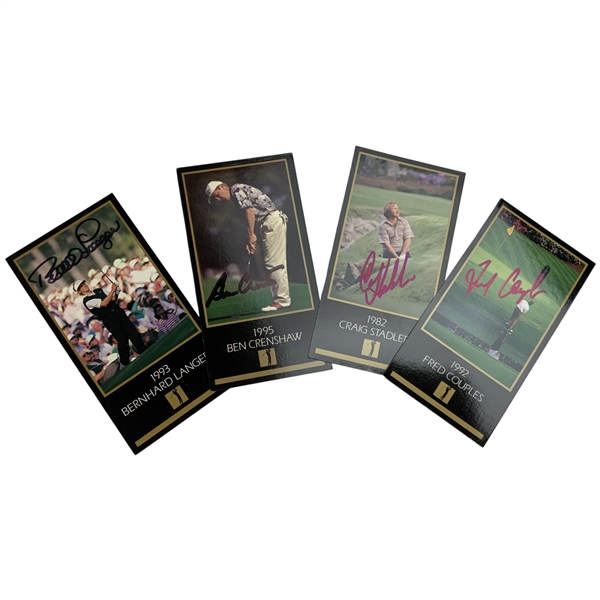 Langer, Crenshaw, Stadler & Couples Signed GSV Masters Collection Cards JSA ALOA