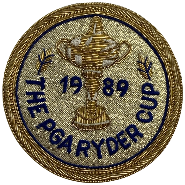 1989 PGA Ryder Cup Commemorative Gold Bullion Blazer Patch