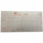 Stewart Cink & Andy Bean Signed 1996 Las Vegas Invitational Official Scorecard - Tigers 1st Pro Win