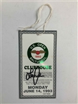 A Collection of Lee Janzen Signed Clubhouse Passes and Ticket Folder from the 1993 U.S. Open Championship at Baltusrol JSA ALOA