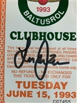 A Collection of Lee Janzen Signed Clubhouse Passes and Ticket Folder from the 1993 U.S. Open Championship at Baltusrol JSA ALOA