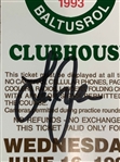 A Collection of Lee Janzen Signed Clubhouse Passes and Ticket Folder from the 1993 U.S. Open Championship at Baltusrol JSA ALOA