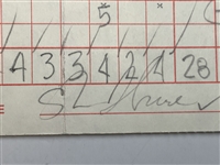 Rocco Mediate Signed Used 1996 Las Vegas Invit. Pro-Am Official Scorecard - Tiger Woods 1st Win