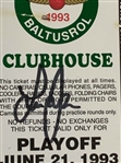 A Collection of Four Lee Janzen Signed 1993 U.S. Open Clubhouse Admission Badges and Ticket Envelope JSA ALOA