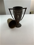 1910’s Golfer’s Magazine Sterling on Bronze Dual Handled Trophy by Heintz Metal Art Shop