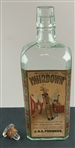 Early 1900’s Dry Gin Bottle with a Marvelous Golf Graphic Label