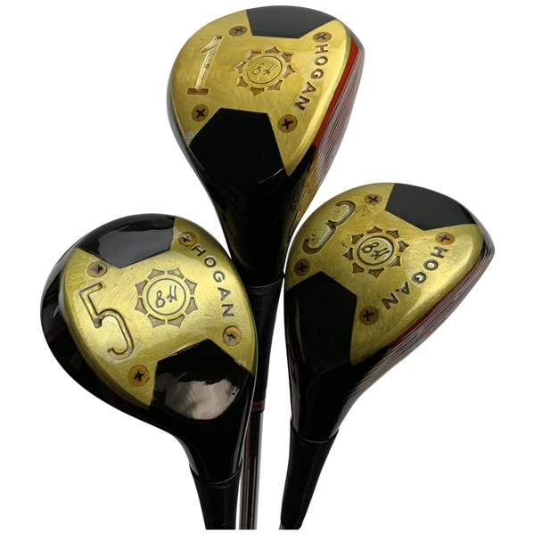 Trio of Vintage Ben Hogan Woods with Headcovers